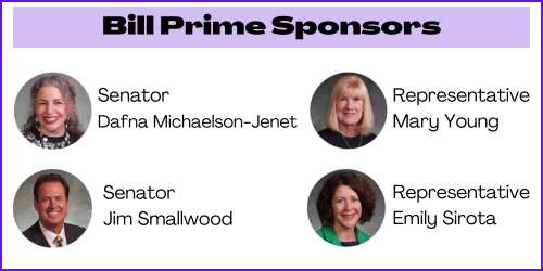 Bill sponsors: Sens. Dafna Michaelson-Jenet & Jim Smallwood and Reps. Mary Young & Emily Sirota